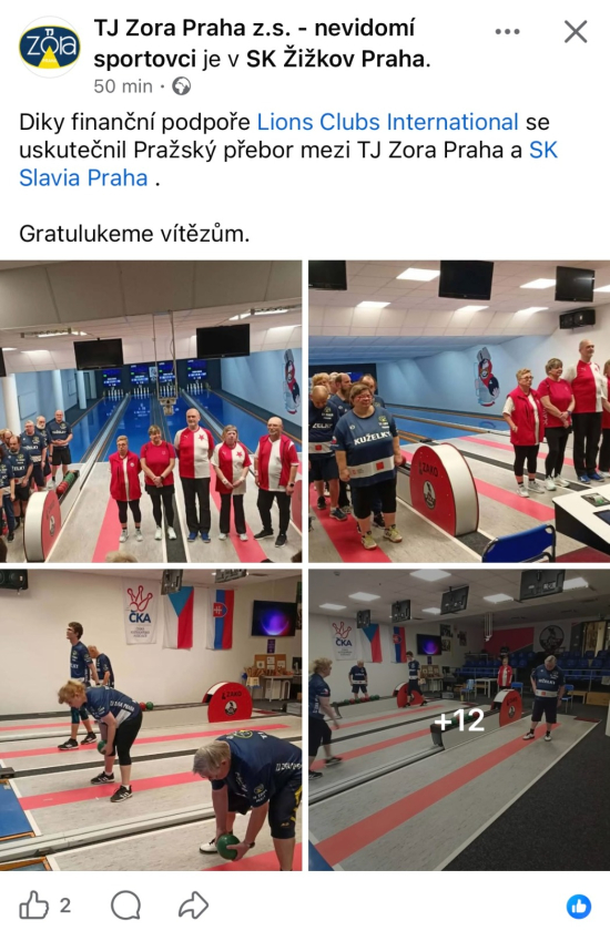 Poděkování Facebook