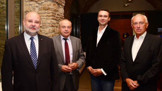 1. viceprezident Miroslav Hříbal, Anotnín Novotný, náš host Radek Lain a Petr Laštovka